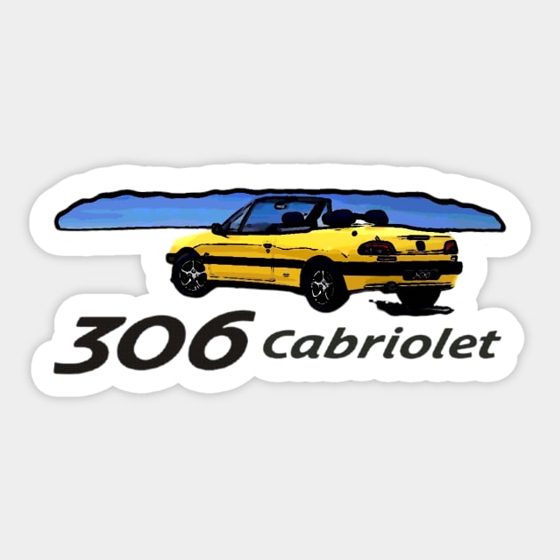 Peugeot 306 cabriolet Sticker by bobdijkers